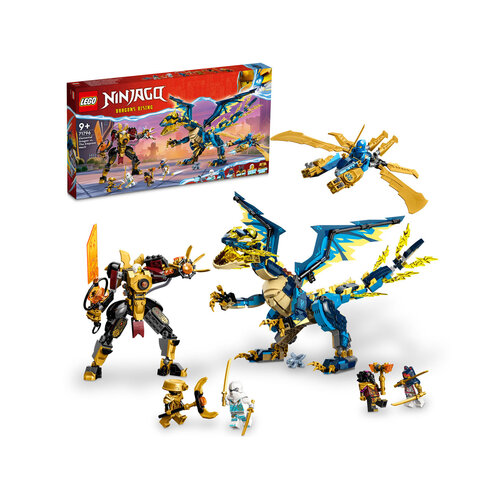LEGO Ninjago 71796 Elementdraak vs. de mecha van de keizerin