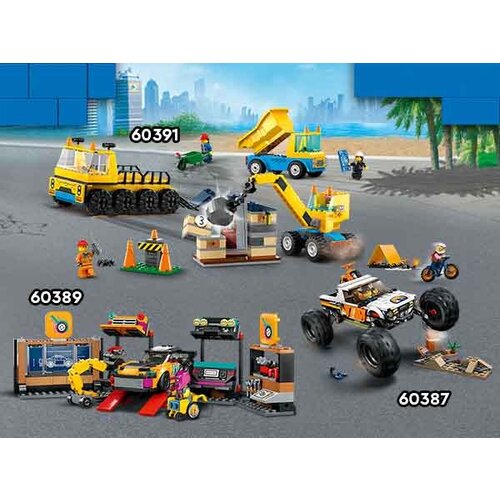 LEGO City 60391 Kiepwagen, bouwtruck en sloopkraan