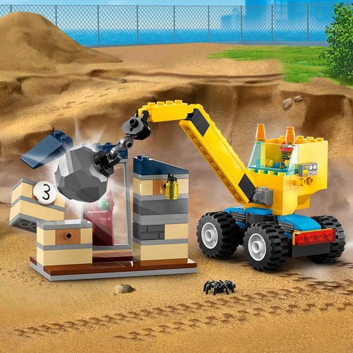 LEGO City 60391 Kiepwagen, bouwtruck en sloopkraan