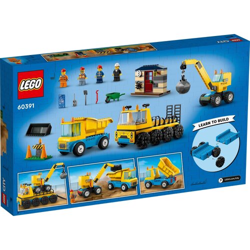 LEGO City 60391 Kiepwagen, bouwtruck en sloopkraan