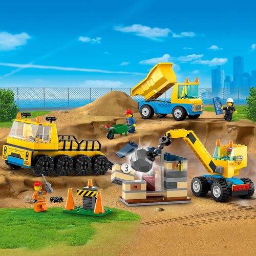 LEGO City 60391 Kiepwagen, bouwtruck en sloopkraan