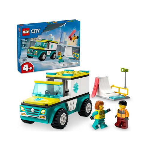 LEGO City 60403 Ambulance en snowboarder