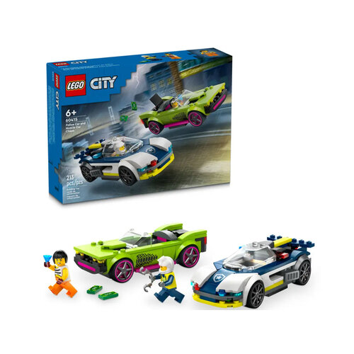 LEGO City 60415 Politiewagen en snelle autoachtervolging