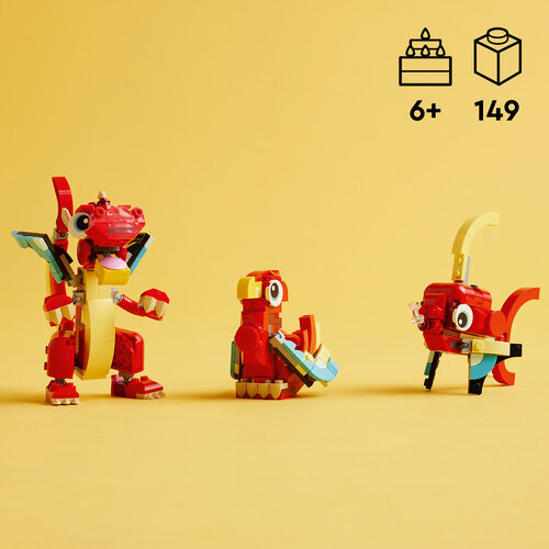 LEGO Creator 3 in 1 31145 Rode draak