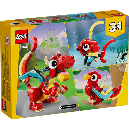 LEGO Creator 3 in 1 31145 Rode draak