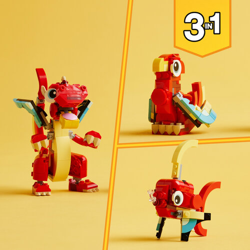 LEGO Creator 3 in 1 31145 Rode draak