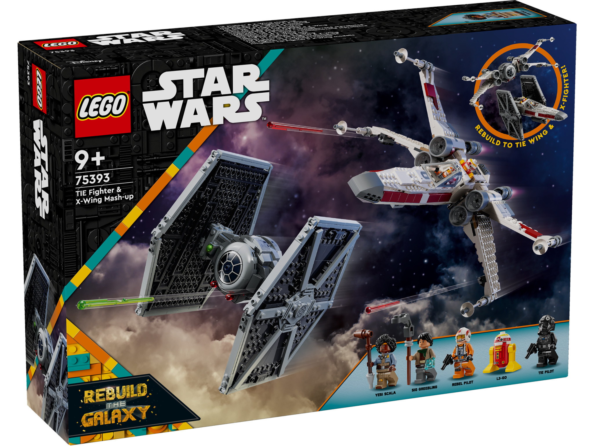 LEGO Star Wars 75393 TIE Fighter en X-wing combi - Jan's Steen