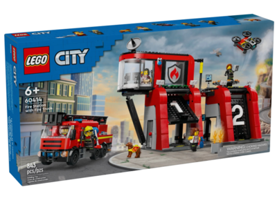 LEGO City 60414 Brandweerkazerne en brandweerauto