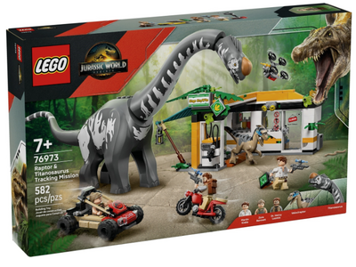 LEGO Jurassic World 76973 Raptor en Titanosaurus opsporingsmissie