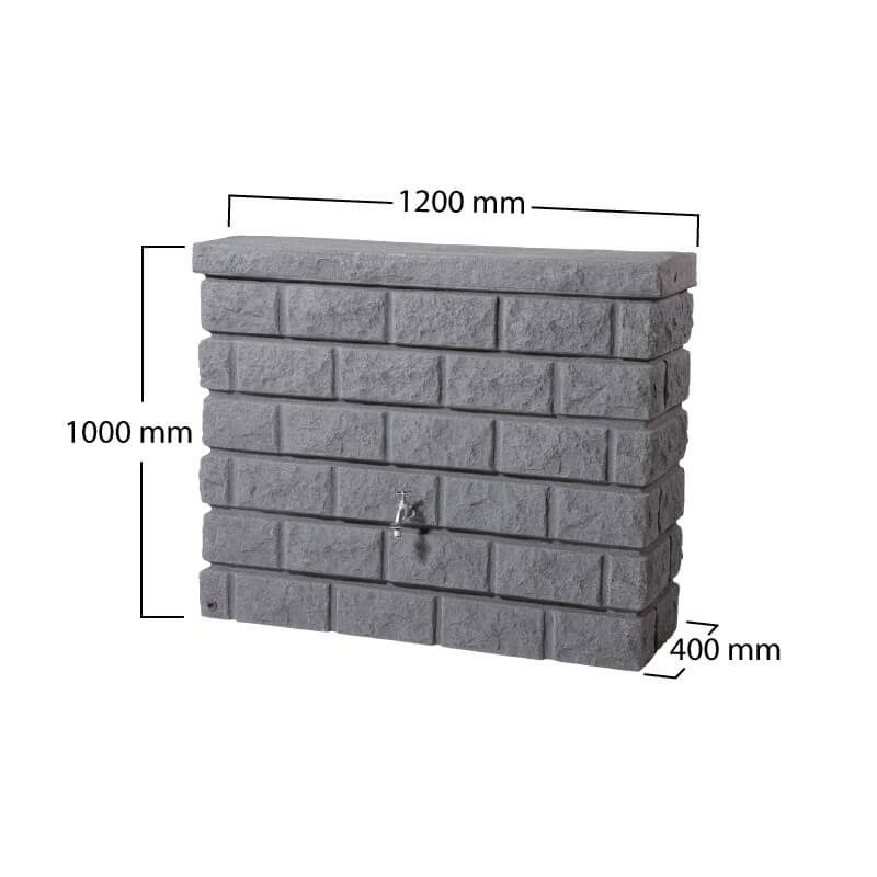 Garantia Rocky Muurton - 400 liter - Antraciet