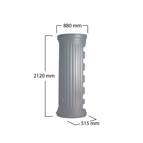 Garantia Regenton Column Muur - 550 liter - Grijs