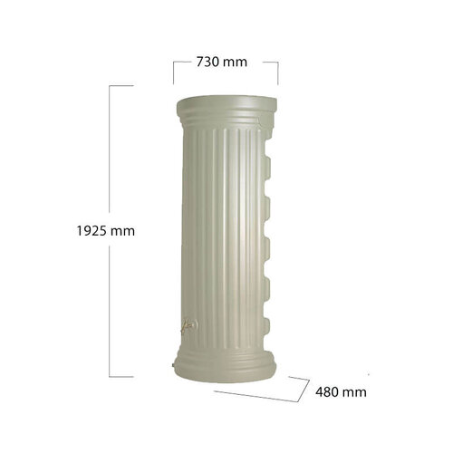 Garantia Regenton Column Muur - 350 liter Zandbeige