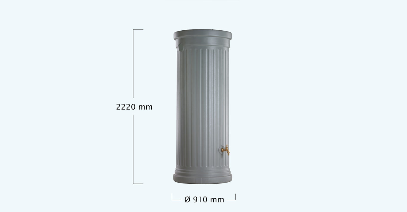 Garantia Regenton Column - 1000 liter - Grijs