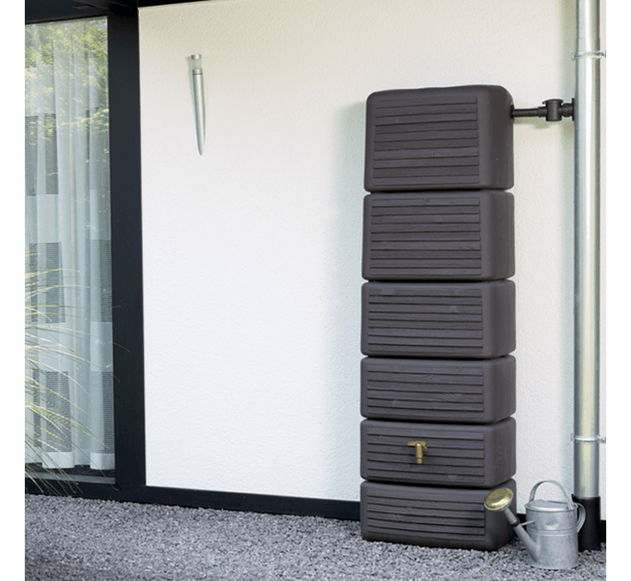 Regenton Slim - Wood Decor Dark - 350 Liter