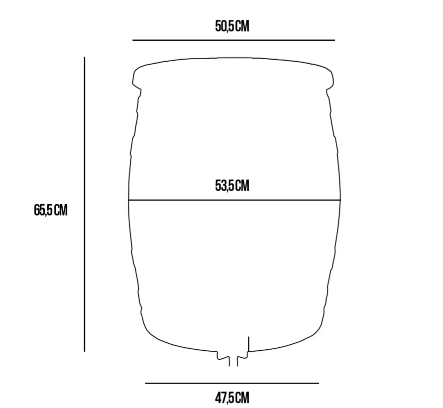 Regentonset Roto 140 Liter + Voet + Vulautomaat - Grijs