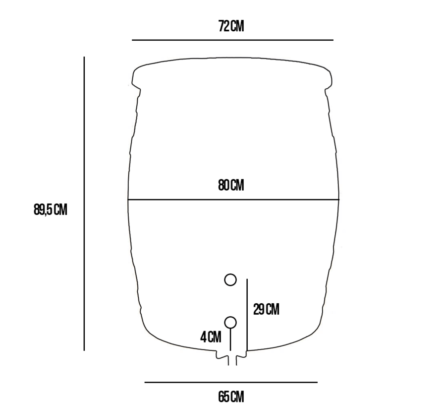 Roto Regenton 350 Liter - Grijs