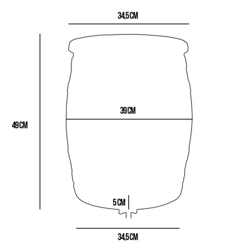 Roto Roto Regenton 50 Liter - Grijs
