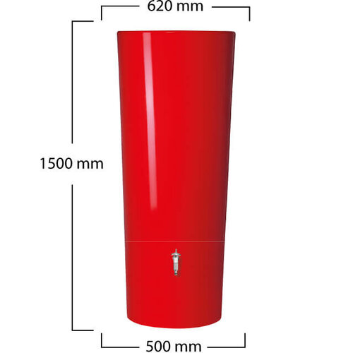 Garantia Regenton 2 in 1 - 350 Liter - Tomato + Vulautomaat