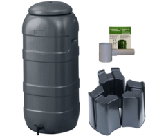 Harcostar Regenton Rainsaver - Antraciet 100 L + Voet + Vulautomaat