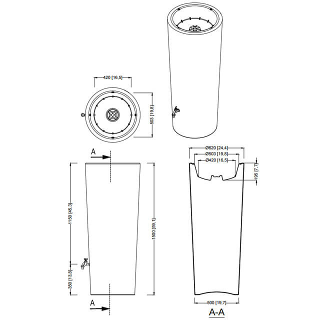 Garantia Regenton 2 in 1 - Artic - 350 Liter