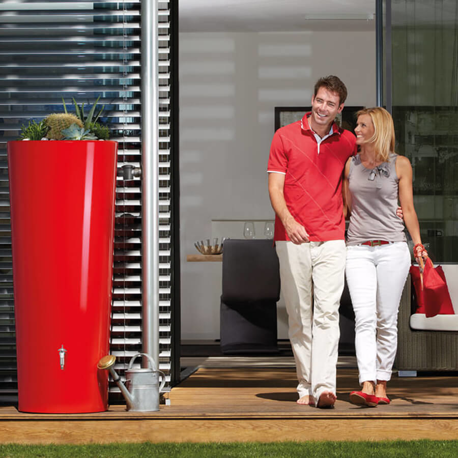 Garantia Regenton met plantenbak 2 in 1 Tomato 350 liter