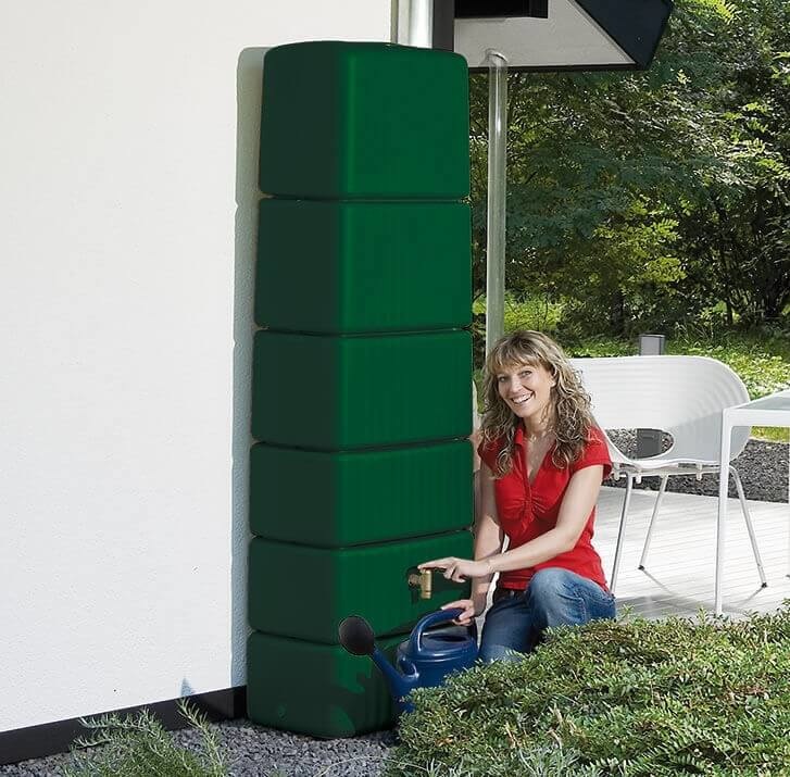 4Rain Regenton Slim Groen 350 liter