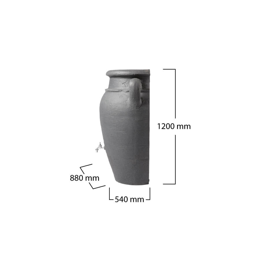 Garantia Regenton Wand Amphore Antraciet 260 liter