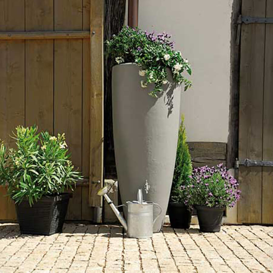 Garantia Regenton met Plantenbak 2 in 1 Grijs 300 liter
