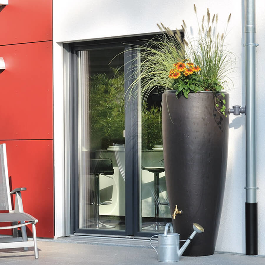 Garantia Regenton met Plantenbak 2 in 1 Mokka 300 liter