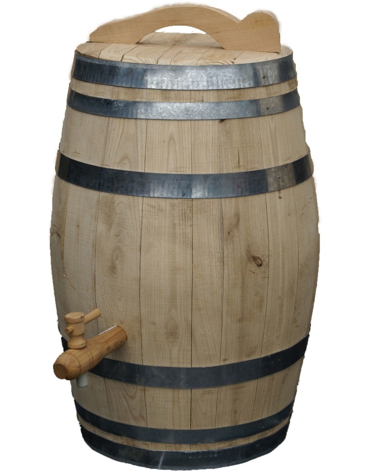 Meuwissen Agro Houten Regenton - 50 Liter Kastanje + Kraan / Handvat