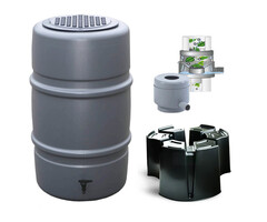 Harcostar Regentonset Harcostar - 227 L Antraciet + Voet + Vulautomaat & Afsluiter