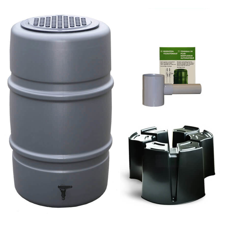 Harcostar Regentonset Harcostar - 227 L - Antraciet + Voet + Vulautomaat