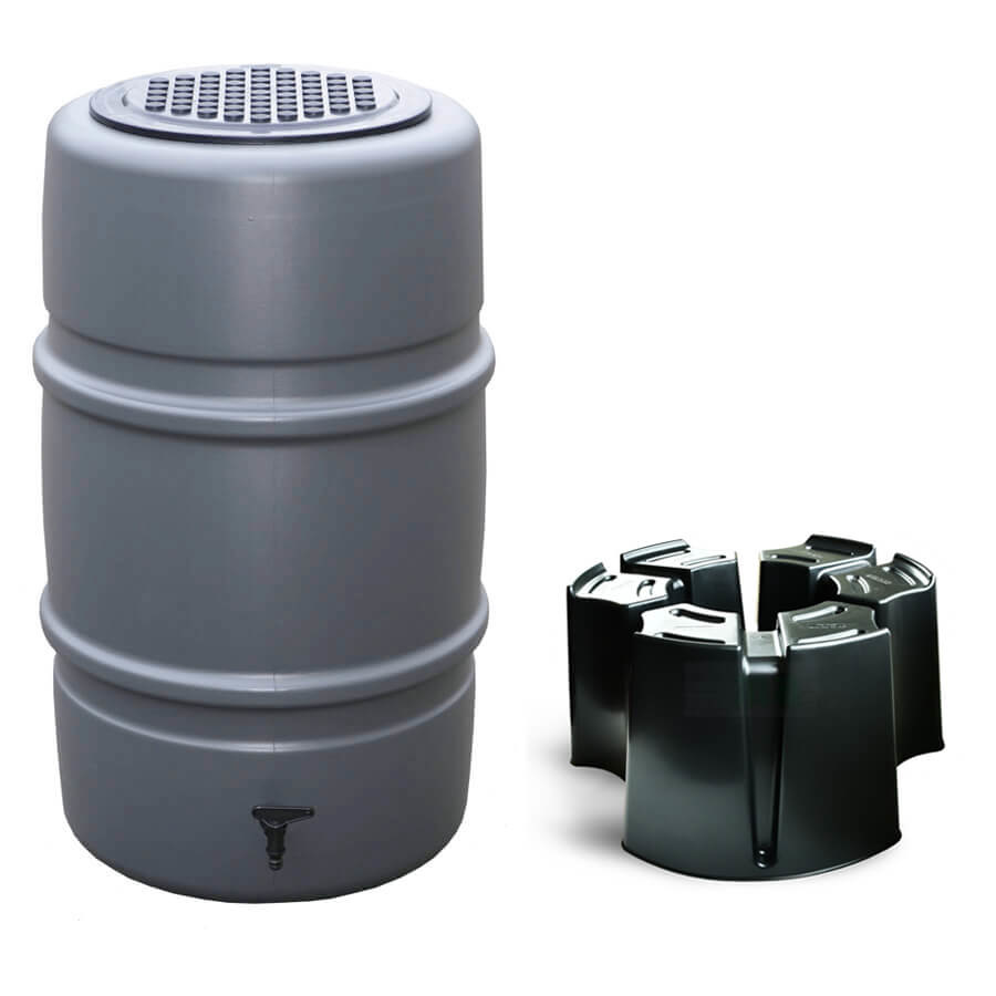 Harcostar Regentonset Harcostar - 227 Liter Antraciet + Voet