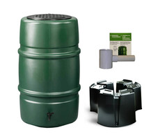 Harcostar Regentonset Harcostar 227 liter - Groen + Voet + Vulautomaat