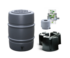 Harcostar Regentonset Harcostar - 168 L Antraciet + Voet + Vulautomaat & Afsluiter