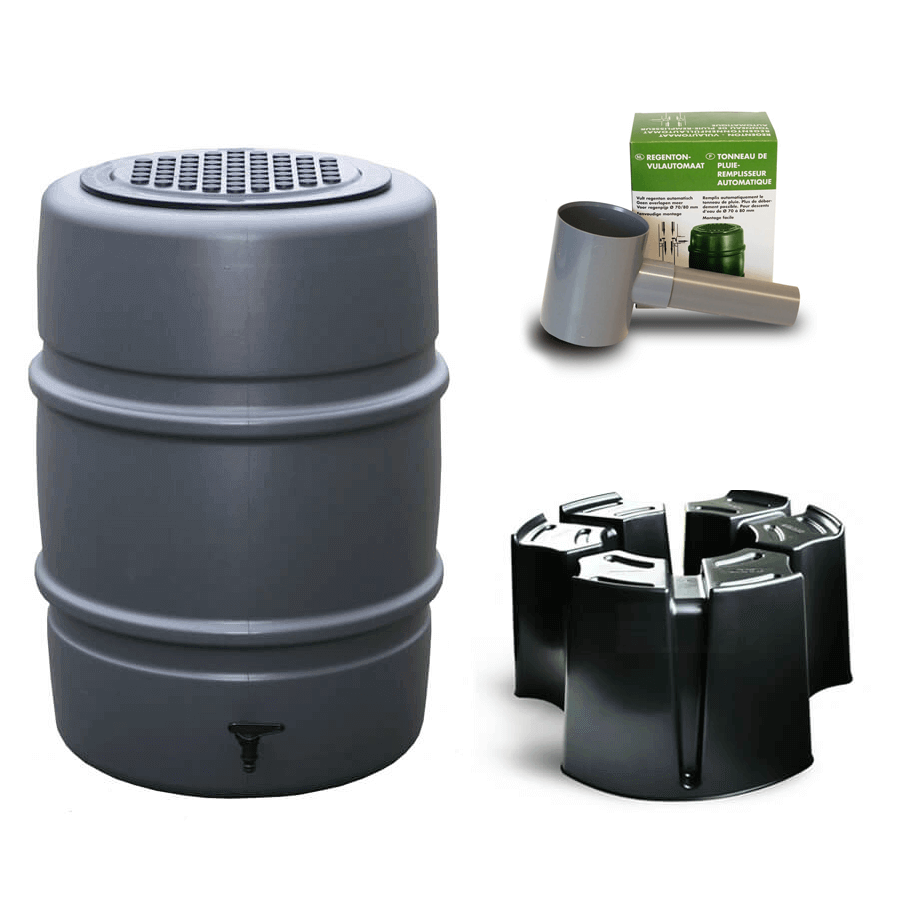 Harcostar Regentonset Harcostar - 168 L Antraciet + Voet + Vulautomaat