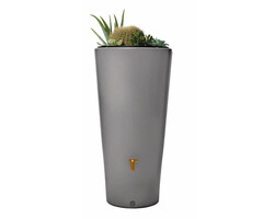 Garantia Regenton Vaso Lichtgrijs - 220 liter - 2 in 1 + Plantenbak & Vulautomaat