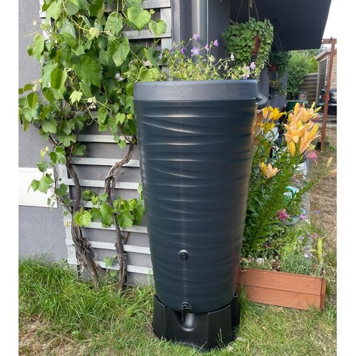 Regenton.nu Regenton Wave - 240 liter - Antraciet