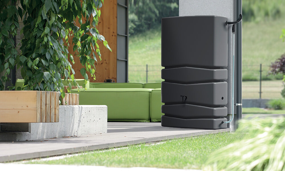 Prosperplast Regenton Aqua Tower 350 liter - Antraciet