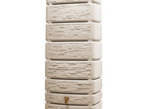 4Rain 4Rain Regenton Slim 500 liter - Stone Decor - Beige