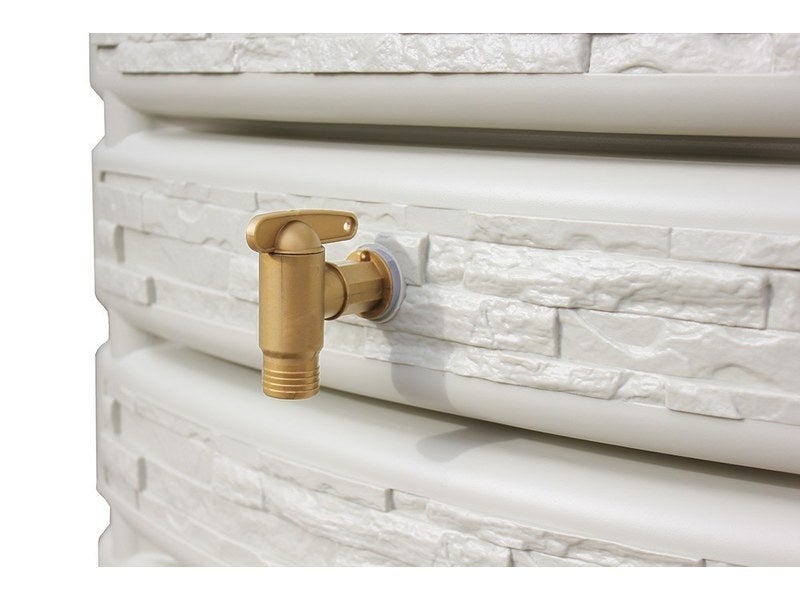 4Rain 4Rain Regenton Slim 500 liter - Stone Decor - Beige