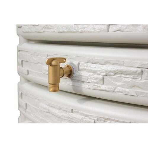 4Rain 4Rain Regenton Slim 500 liter - Stone Decor - Beige