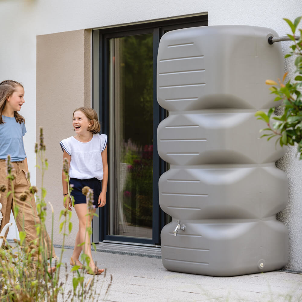 Garantia Regenton Cubus 1000 liter - Betongrijs