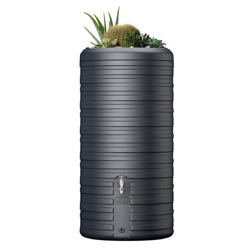 Garantia Regenton Nordic -  300 liter - Antraciet + Plantenbak