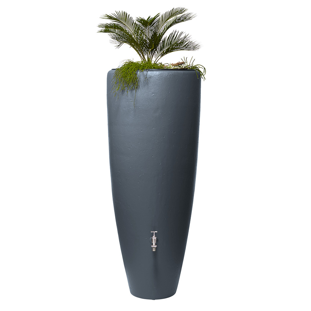 Garantia Regenton met Plantenbak 2 in 1 Antraciet - 300 liter