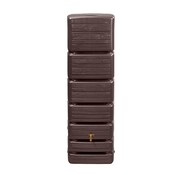 4Rain Regenton Slim - Wood Decor Dark - 350 Liter