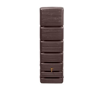4Rain Regenton Slim - Wood Decor Dark - 350 Liter