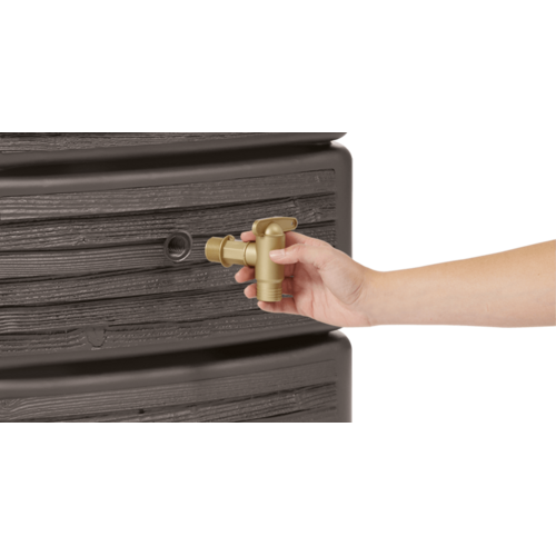 4Rain Regenton Slim - Wood Decor Dark - 350 Liter