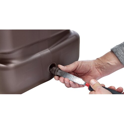 4Rain Regenton Slim - Wood Decor Dark - 350 Liter