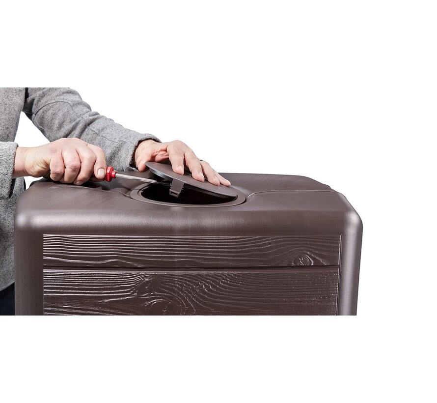 Regenton Slim - Wood Decor Dark - 350 Liter